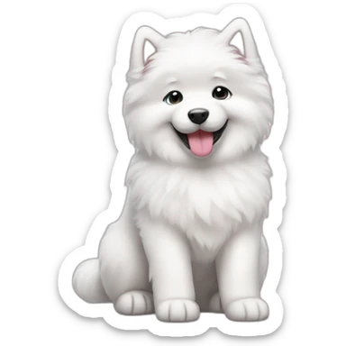 Samoyed puppy sticker