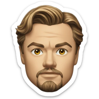 portrait of leonardo dicaprio in Titanic sticker