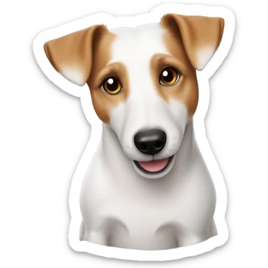 White Jack Russell Terrier fries sticker