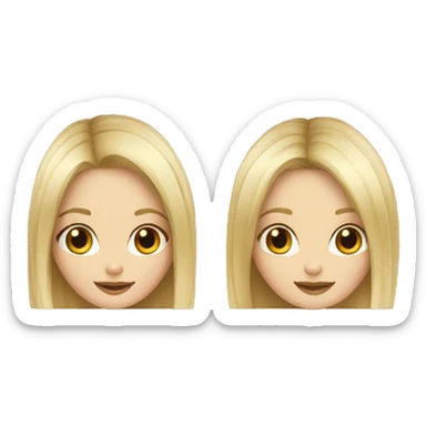 two--girls-best-friends-darkhair-blonde sticker