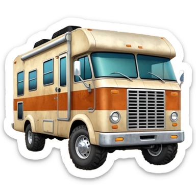 Aerodynamic Streamlined hillbilly styled motor home rv off-roading rock-climbing 4x4 desert Winnebago party monster truck  sticker