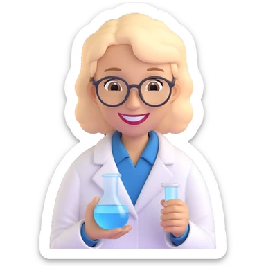smile scientist sticker