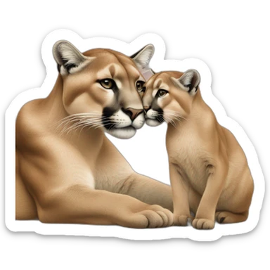 puma et nike qui font un calin sticker