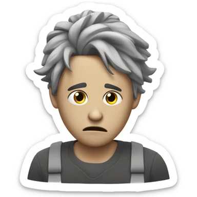 Tired retail worker sticker