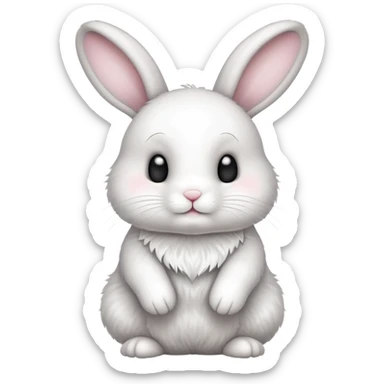 cute bunny rabbit saying buenas noches sticker