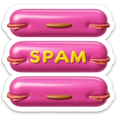  SPAM meat jeff koons style inflatable sculpture  sticker