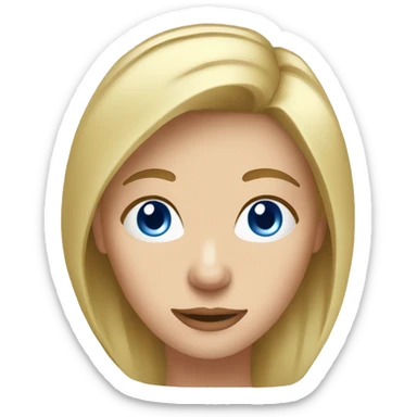 woman with blond Hair and Blue Eyes growing rosemary out of her head sticker