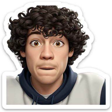 realistic male portrait gazing sticker