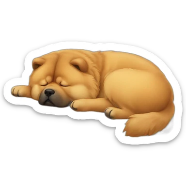 chow chow sleeping sticker