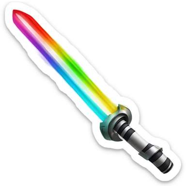 light saber sword with rainbow ray sticker