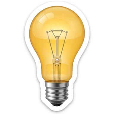 light bulb with small network nodes around sticker