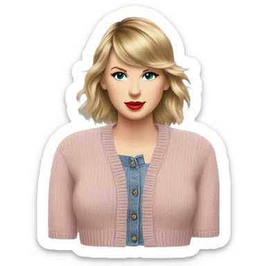 taylor swift cardigan sticker