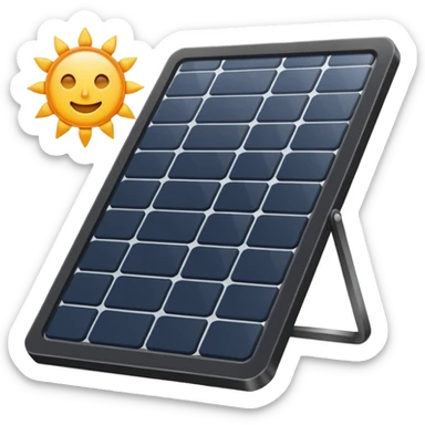 solar panel without sun sticker