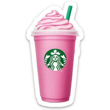Pink starbucks drink sticker