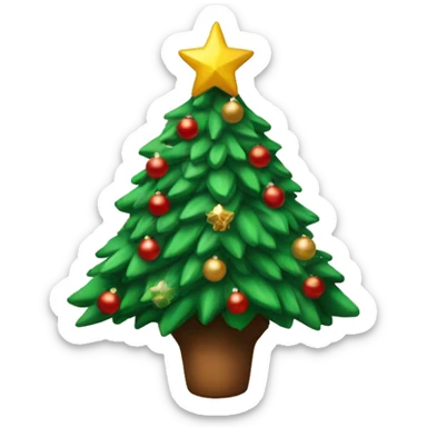 Christmas tree with sumbrero sticker