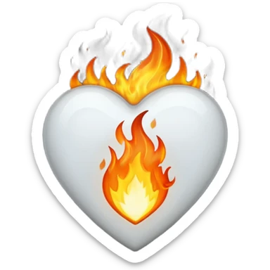 ❤️‍🔥 .. make the red heart white and flame to black. The structure should be as it is sticker