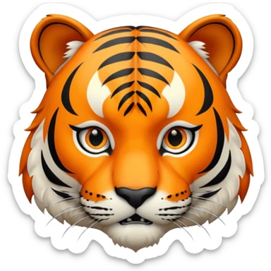 tiger face sticker