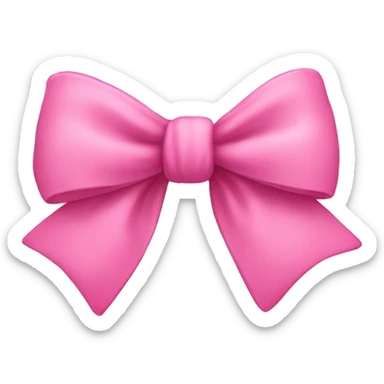 Cute pink bow sticker