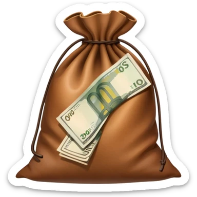 bag of euros sticker