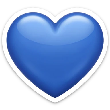 Royal blue color heart sticker