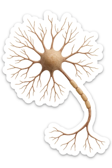 neurone umano 3d sticker