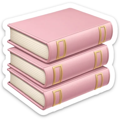 Light pink books stacked sticker