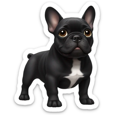 black french bulldog sticker