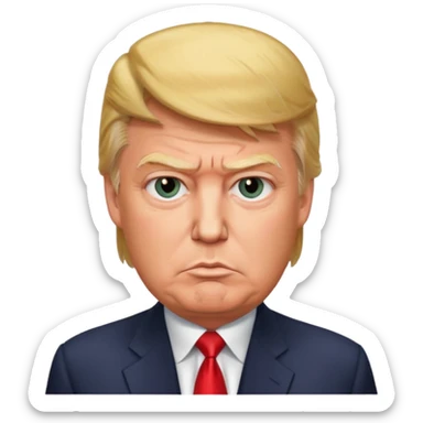 black donald trump sticker