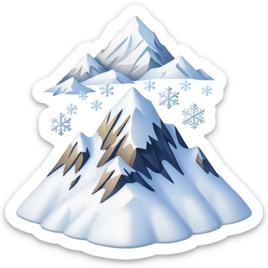 Snow Peak, many snow sticker