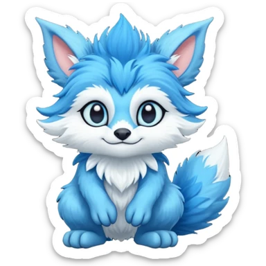 Cool cute fantasy Fionbri-Vernid-creature by griffsnuff & LiLaiRa & Falvie full body sticker