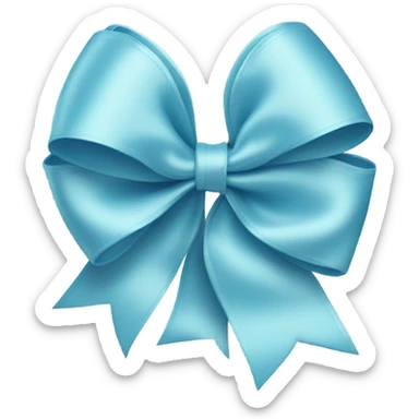 light blue bow sticker