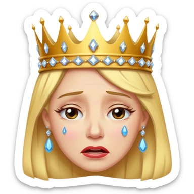 crying queen sticker
