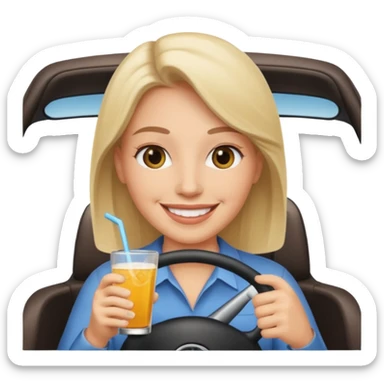 Smiley face drinking and Driving sticker