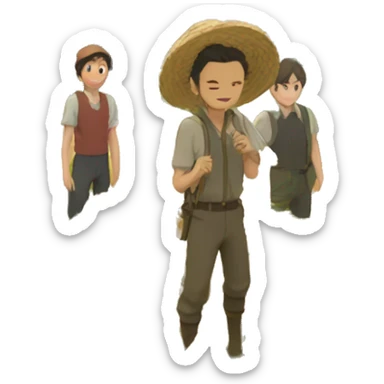 Ghibli Wheat Field sticker