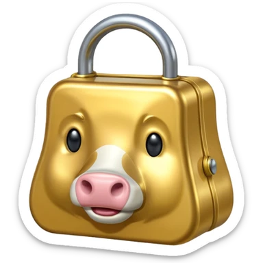gold cow bell sticker