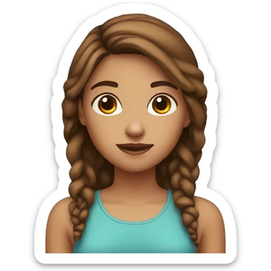 girl with brown hair and face piercings sticker