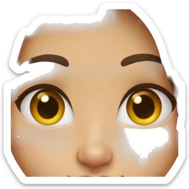 Turkish girl with brown hair and hazel eyes sticker