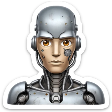 old cyborg sticker