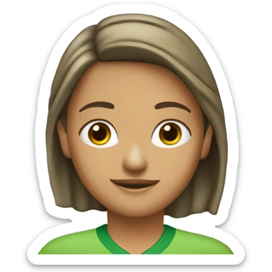 Una chica pelirroja con un jersey verde pistacho de cuello vuelto sticker