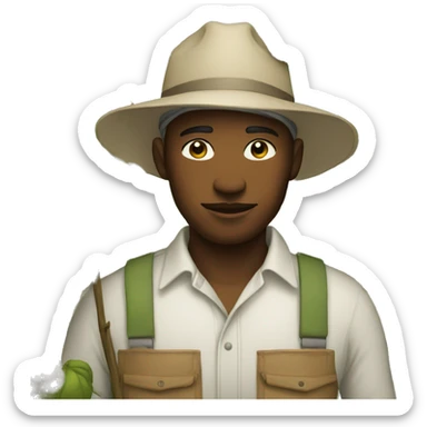 cotton-field-worker sticker