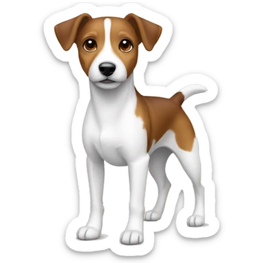 brown with white markings dog Jack Russell Terrier full body sticker