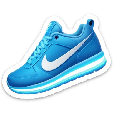 Un logo de nike en luz de neon sticker