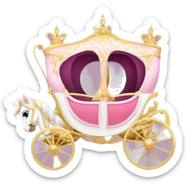 Fancy princess horse carriage  sticker