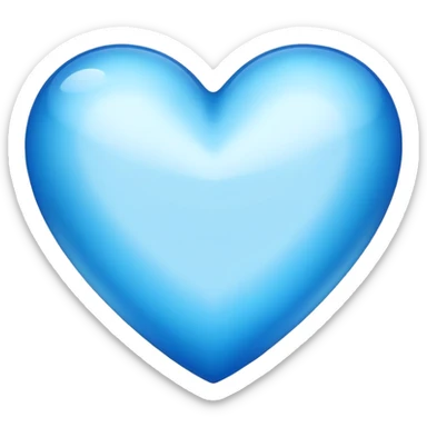 Azure heart sticker
