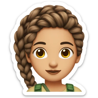 Environmentalist pakistani braid girl straight hair sticker