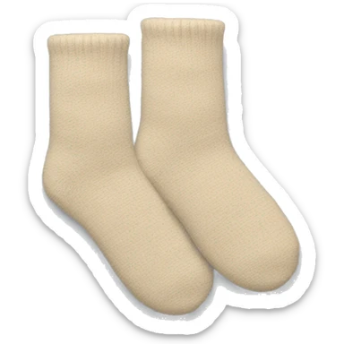 Two beige home socks sticker