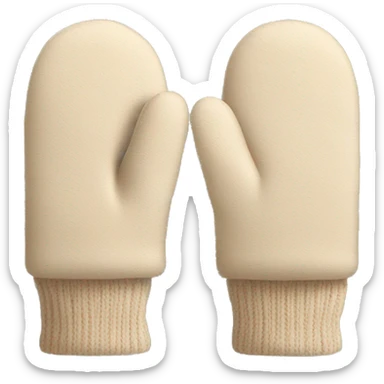 Beige mittens sticker