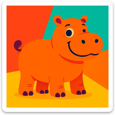Hippo sticker