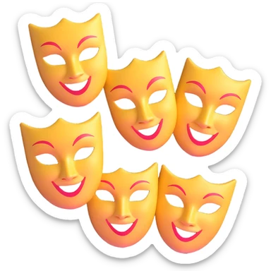 theatre masks drama comedy tragedy sticker