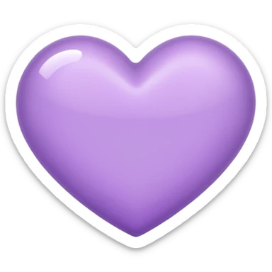 A light purple heart emoji sticker